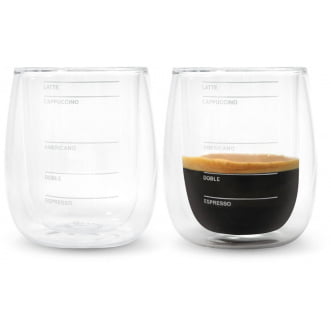 Set de vasos de vidrio "BARISTA" Transparente