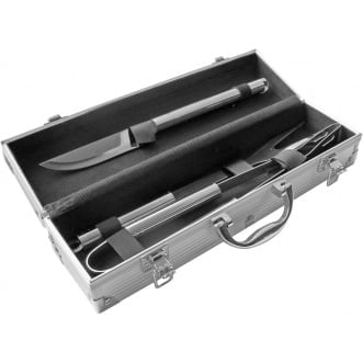 SET DE ASADO / BBQ “METAL BOX” Plata