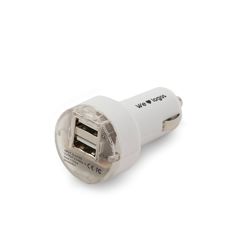 USB Car Charger Blanco