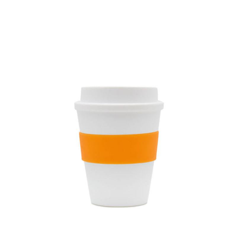 Mug Express Cup Blanco + Naranjo
