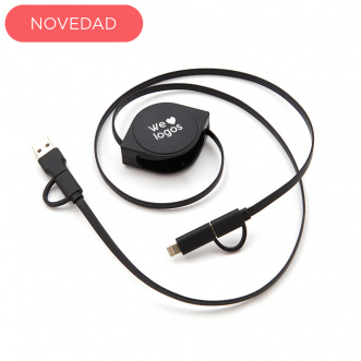 Cable 4 en 1 Snail Negro