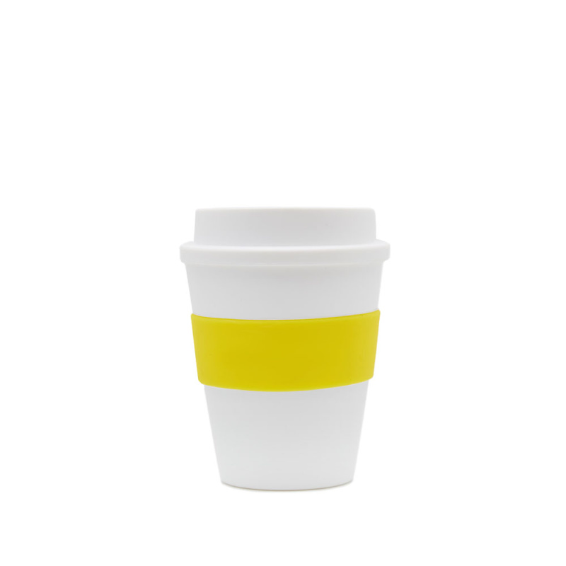 Mug Express Cup Blanco + Amarillo