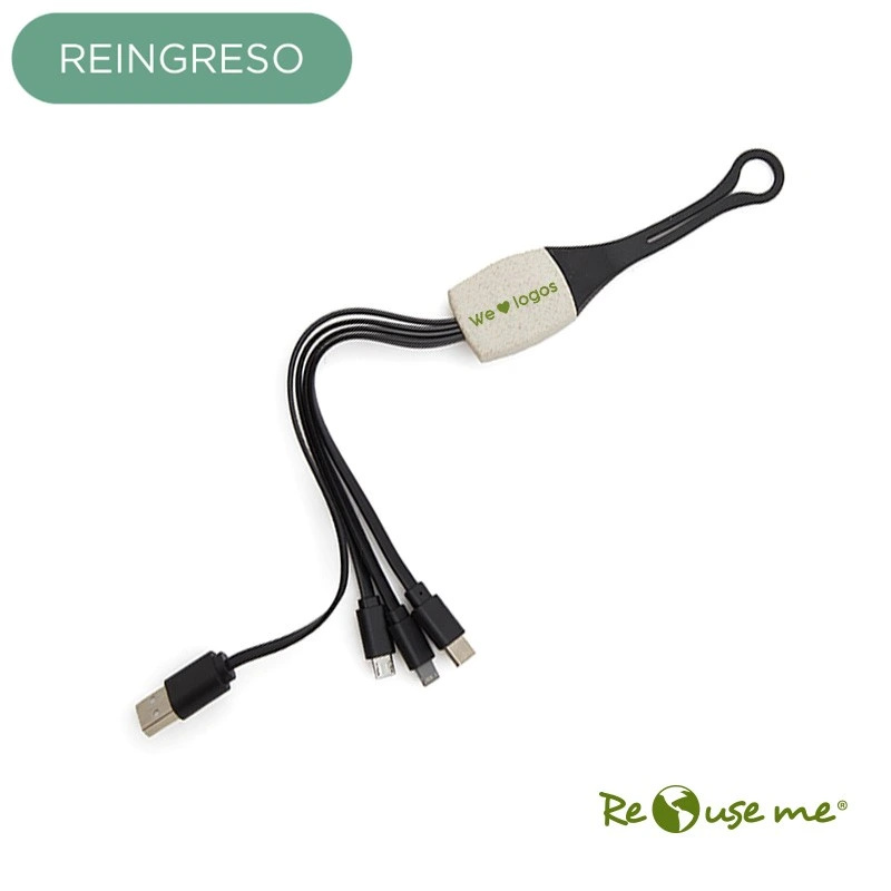 Cable 3 en 1 Land Negro