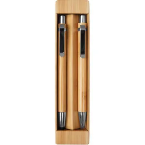 Set de boligrafo y lápiz mecánico de bambú Nagano duo