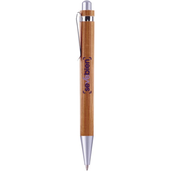 Bolígrafo de bambú Nagano pen tinta azul - Imagen 3