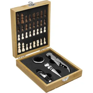 Set de vino con juego de ajedrez Chessy