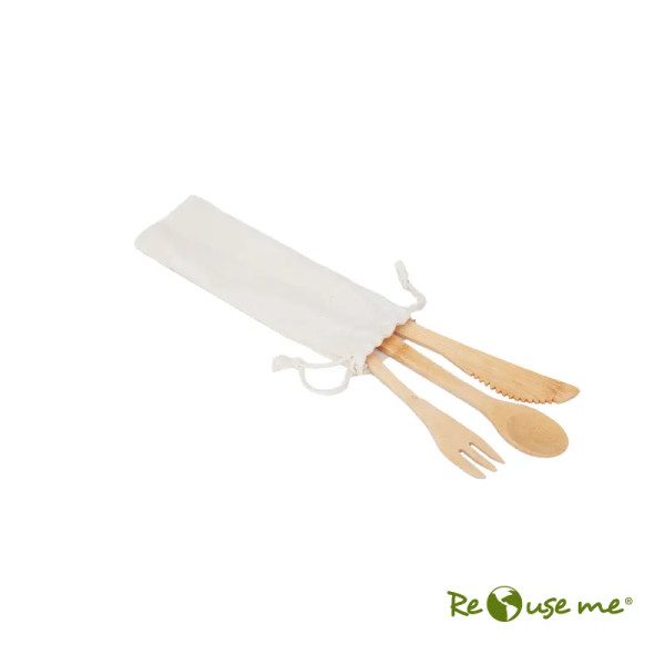 Set Cutlery Bamboo - Imagen 2