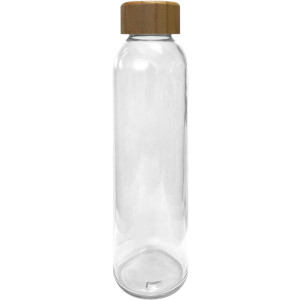 Botella de Vidrio Park con tapa de bambú