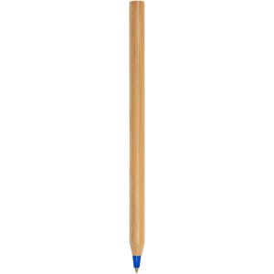 Bolígrafo de bambú con tinta azul.