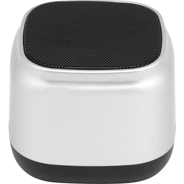 Parlante Bluetooth Surround en una superficie plana y estable.
